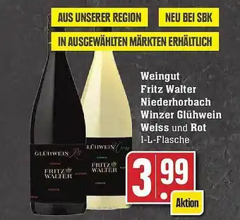 Edeka Weingut fritz walter niederhorbach winzer glühwein weiss oder rot Angebot