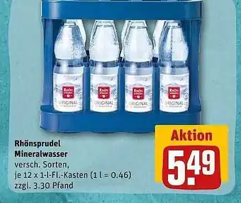 REWE Kaufpark Rhönsprudel mineralwasser Angebot