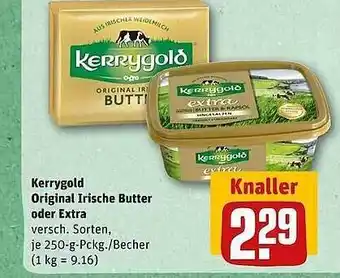 REWE Kaufpark Kerrygold original irische butter oder extra Angebot