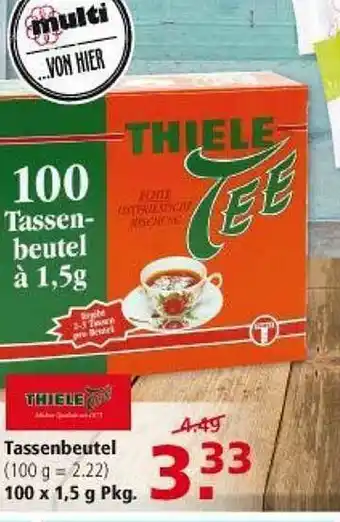 Multi Markt Thiele Tassenbeutel Angebot