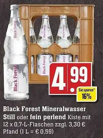 Scheck-in-Center Black forest mineralwasser still oder fein perlend Angebot