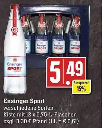 Scheck-in-Center Ensinger sport Angebot