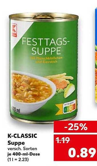 Kaufland K-classic suppe Angebot