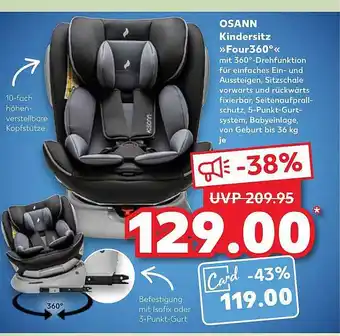 Kaufland Osann kindersitz „four360°“ Angebot