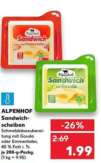 Kaufland Alpenhof sandwichscheiben Angebot