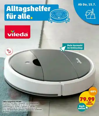PENNY Vileda Akku-saugroboter VR One Angebot