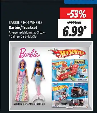 Lidl Barbie-truckset Angebot