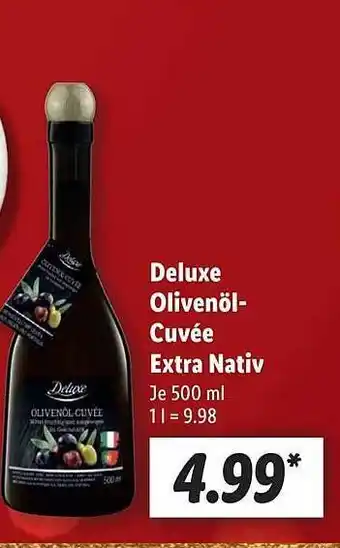 Lidl Deluxe olivenöl-cuvée extra nativ Angebot