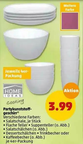 PENNY Home Ideas Partykunststoffgeschirr Angebot