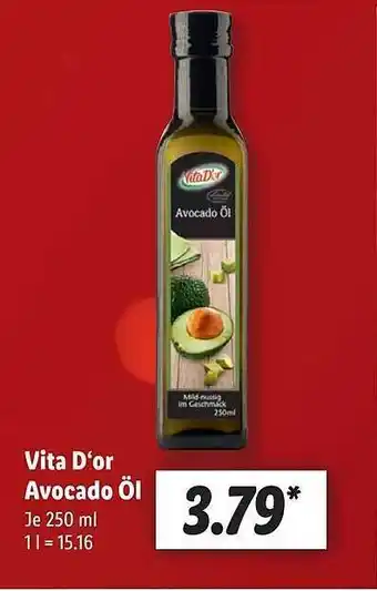 Lidl Vita d'or avocado öl Angebot