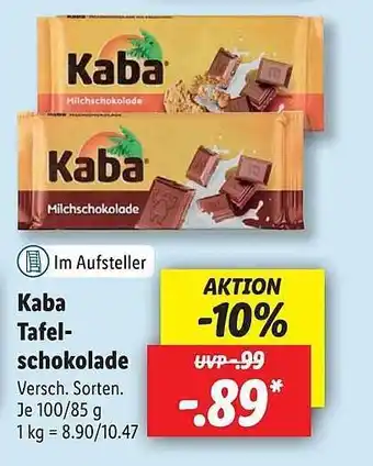 Lidl Kaba tafelschokolade Angebot