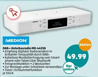 PENNY Medion Dab+ Unterbauradio Md-44550 Angebot