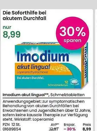 REWE Imodium akut lingual, schmelztabletten Angebot