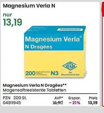 REWE Magnesium verla n dragées Angebot