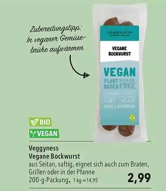 CITTI Markt Veggyness vegane bockwurst Angebot