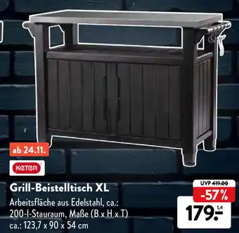Aldi Nord Keter Grill Beistelltisch XL Angebot