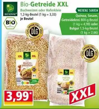 Norma Bio-getreide xxl buchweizen oder haferkleie bio sonne Angebot