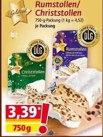 Norma Rumstollen oder christstollen goldora Angebot