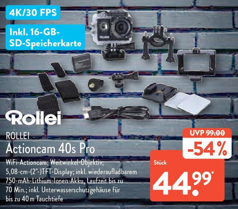 Rollei Actioncam 40s Pro Angebot bei Aldi Nord