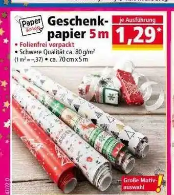 Norma Geschenkpapier 5m Angebot