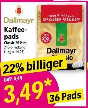 Norma Dallmayr kaffeepads Angebot