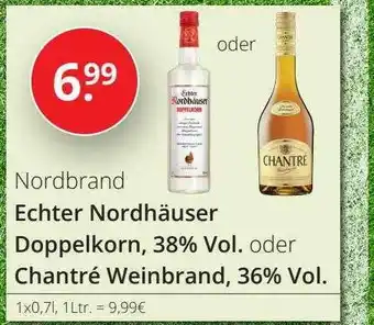 Sagasser Nordbrand echter nordhäuser doppelkorn, oder chantré weinbrand Angebot