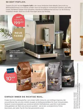 Tchibo Esperto caffè Angebot