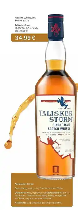 Edeka Talisker storm single malt scotch whisky Angebot