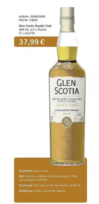 Edeka Glen scotia double cask Angebot