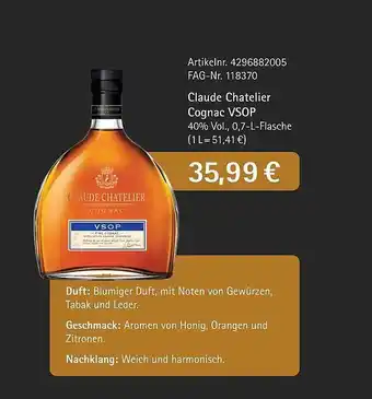 Edeka Claude chatelier cognac vsop Angebot