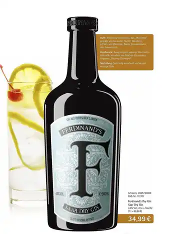 Edeka Ferdinand's dry gin Angebot