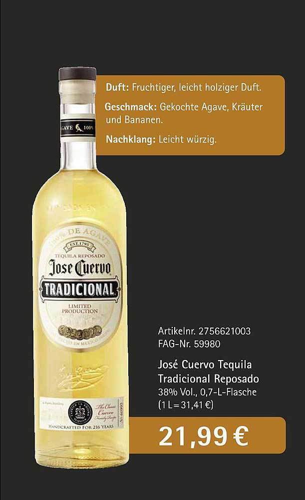 José cuervo tequila tradicional reposado Angebot bei Edeka