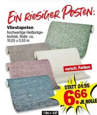 Repo Markt Vliestapeten Angebot