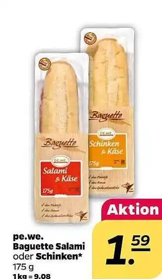 NETTO Pe.we. baguette salami oder schinken Angebot