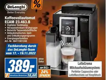 expert Techno Land Delonghi kaffeevollautomat ecam 23.463.b Angebot