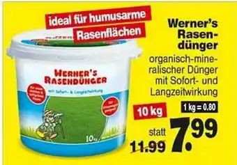 Repo Markt Werner's Rasen Dünger Angebot