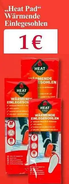 Woolworth „heat pad“ wärmende einlegesohlen Angebot