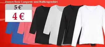 Woolworth Damen basic langarm- und rollkragenshirt Angebot