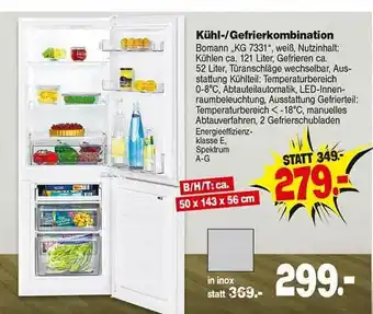 Repo Markt Kühl-gefrierkombination Angebot