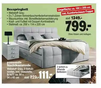 Repo Markt Boxspringbett Angebot