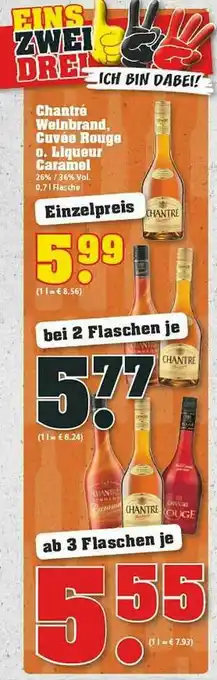 trinkgut Chantré Weinbrand Cuvée Rouge O. Liqueur Caramel Angebot