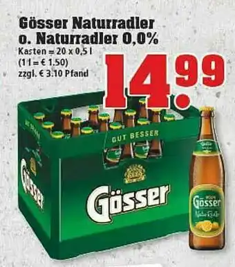 trinkgut Gösser Naturradler O. Naturradler 0.0% Angebot