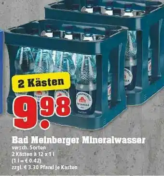 trinkgut Bad Meinberger Mineralwasser Angebot