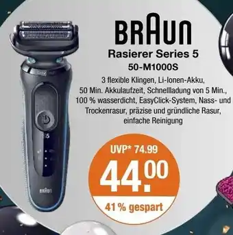 V Markt Braun Rasierer Series 5 50-M1000S Angebot