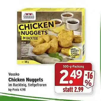 Wasgau Vossko Chicken Nuggets Angebot