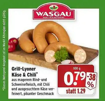 Wasgau Grill-lyoner Käse & Chili Angebot