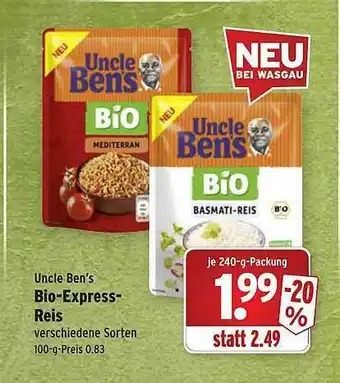 Wasgau Uncle Ben'd Bio-express-reis Angebot