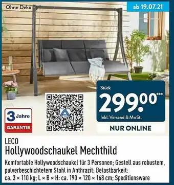 Aldi Nord Leco Hollywoodschaukel Mechthild Angebot