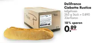 Handelshof Delifrance Ciabatta Rustica 33 st Angebot