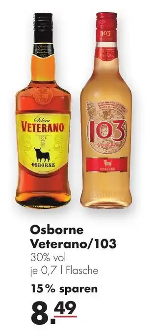 Handelshof Osborne Veterano, 103 700 ml Angebot